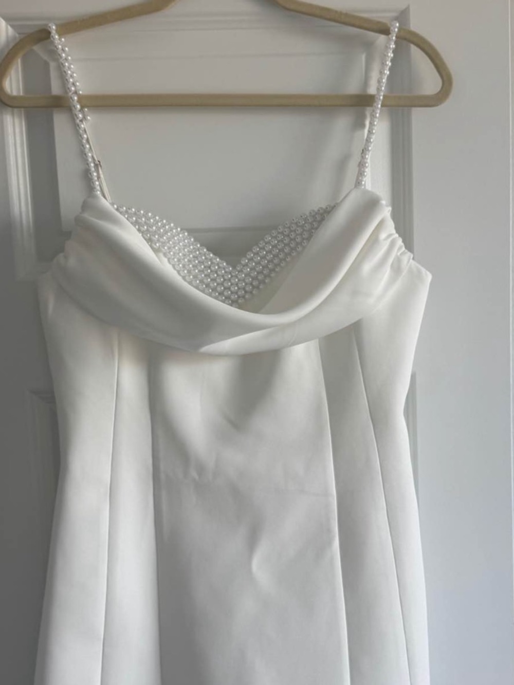 Meshki White Pearl-Trim Mini Dress - Picture 2 of 2